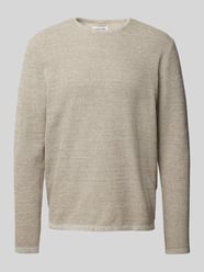 Gebreide pullover met ronde hals, model 'GEORGE' van Jack & Jones Beige - 22