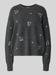 Pullover mit Perlenapplikation Modell 'K106-EmbelPull' von Jake*s Collection - 21