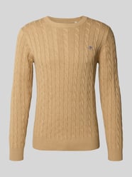 Strickpullover mit gerippten Abschlüssen von Gant Beige - 24