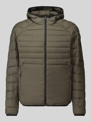 kurtka pikowana o kroju regular fit z kapturem model 'OW_Urbanex' od BOSS Green - 36