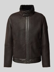 Lederjacke im Biker-Look Modell 'SHELTER-DF' von Strellson Braun - 2