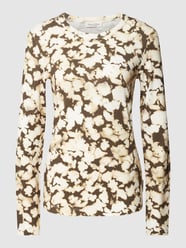 Longsleeve mit Allover-Muster von Marc O'Polo Braun - 12