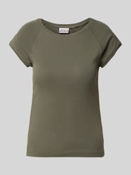 T-Shirt mit geripptem Rundhalsausschnitt von JAKE*S STUDIO WOMAN - 24