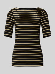 T-Shirt mit U-Boot-Ausschnitt Modell 'JUDY' von Lauren Ralph Lauren Gold - 6