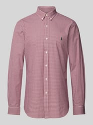 Slim fit vrijetijdsoverhemd met button-downkraag van Polo Ralph Lauren Bordeaux - 15