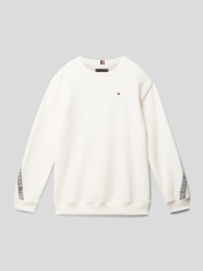 Sweatshirt met labeldetails van Tommy Hilfiger Teens Wit - 39