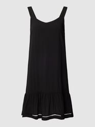 Mini-jurk van pure viscose met ajourpatroon van Pinklabel Grijs / zwart - 2