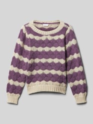 Strickpullover mit Lochmuster von Name It Lila - 47