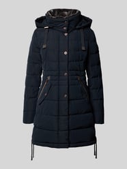 Gewatteerde lange jas met opstaande kraag en ritszakken van Gil Bret - 2