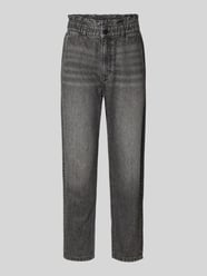 Jeans in paperbagstijl met elastische tailleband van Jake*s Casual Grijs / zwart - 22