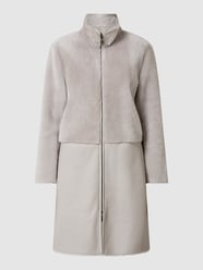Ledermantel aus Lammshearling von Emporio Armani Grau - 2