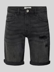 Szorty jeansowe o kroju regular fit z przetarciami model ‘PORTO’ od Redefined Rebel - 32