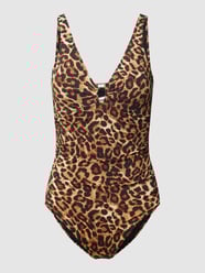 Badeanzug mit Allover-Animal-Print Modell 'LEOPARD' von Lauren Ralph Lauren Braun - 2