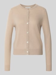 Strickjacke aus reinem Kaschmir mit durchgängiger Knopfleiste von Christian Berg Woman Beige - 5