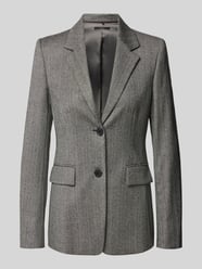 Slim Fit Blazer aus Schurwolle-Elasthan-Mix mit Pattentaschen von windsor. - 4