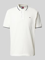 Regular Fit Poloshirt mit Logo-Stitching von Tommy Jeans Beige - 36