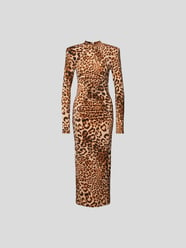 Maxikleid mit Animal-Print von ROTATE Braun - 16