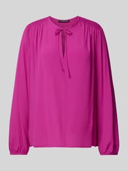 Blouseshirt met druppelvormige hals van Luisa Cerano Fuchsia - 10