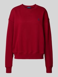 Sweatshirt met extra brede schouders en labelstitching van Polo Ralph Lauren Bordeaux - 30