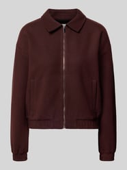 Sweatjacke mit Fleece-Innenseite Modell 'Gerzi' von OPUS Bordeaux - 4