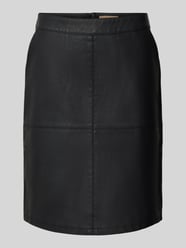 Knielange rok in leerlook, model 'Gunilla' van Soyaconcept - 27