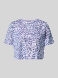 T-shirt o krótkim kroju z cekinami model 'Dine' od GUIDO MARIA KRETSCHMER WOMAN - 14