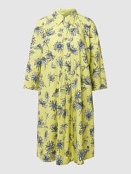 Hemdblusenkleid mit Allover-Muster von Marc Cain Gelb - 33