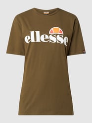 T-shirt z bawełny z detalami z logo od Ellesse Zielony - 11