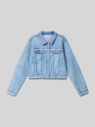 Regular Fit Jeansjacke mit Spitzenbesatz von Happy Girls - 30