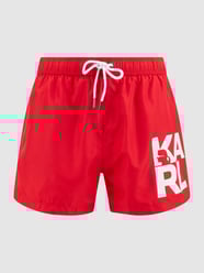 Badehose mit Logo  von Karl Lagerfeld Beachwear Rot - 26