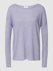 Gebreide pullover met extra brede schouders, model 'Viabella' van Vila Paars - 8