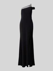 One-Shoulder-Abendkleid mit Beinschlitz von Luxuar Schwarz - 34