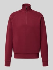 Sweatshirt mit halblangem Reißverschluss von BOSS Green Bordeaux - 43