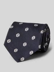 Zijden stropdas met all-over motief van BOSS - 27