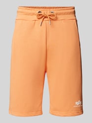 Regular Fit Sweatshorts mit Label-Print von Alpha Industries Orange - 39