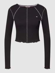 Cropped Longsleeve mit Kontrastnähten von Tommy Jeans Schwarz - 21