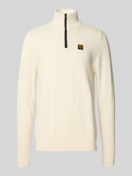 Sweter z dzianiny z prążkowanymi wykończeniami od PME Legend - 10