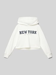 Hoodie mit Label-Print Modell 'newyork' von Mango Beige - 19