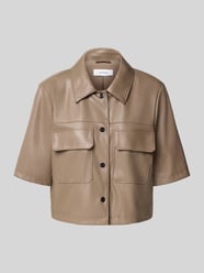 Blazer in Leder-Optik von comma Beige - 38