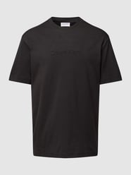 T-Shirt mit Label-Detail von CK Calvin Klein Grau / Schwarz - 13