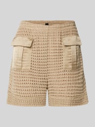 Korte broek met klepzakken en effectgaren van Marc Cain Beige - 38