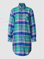 Nachthemd met ruitmotief van Lauren Ralph Lauren Blauw - 27
