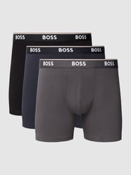 Obcisłe bokserki PLUS SIZE z paskiem z logo w zestawie 3 szt. od Boss Black Big&Tall Niebieski - 11
