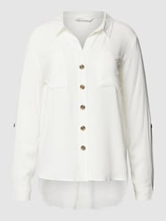 Bluse aus Viskose mit verlängertem Rücken Modell 'YASMIN' von Only Weiß - 20