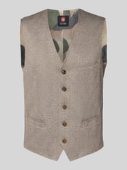 Gilet met V-hals, model 'Mosley' van CG - Club of Gents Beige - 15