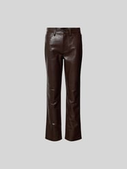 Straight Fit Stoffhose aus Leder-Mix von Anine Bing - 3