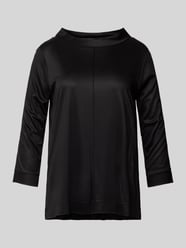 Regular Fit Bluse aus Viskose mit Stehkragen von comma Schwarz - 16