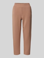 Regular Fit Sweatpants mit verkürztem Schnitt von Christian Berg Woman Braun - 47