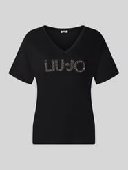 t-shirt o kroju regular fit z czystej bawełny od Liu Jo White - 43