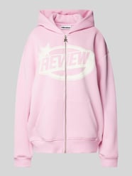 Sweatjacke mit Label-Print von Review Rosa - 30